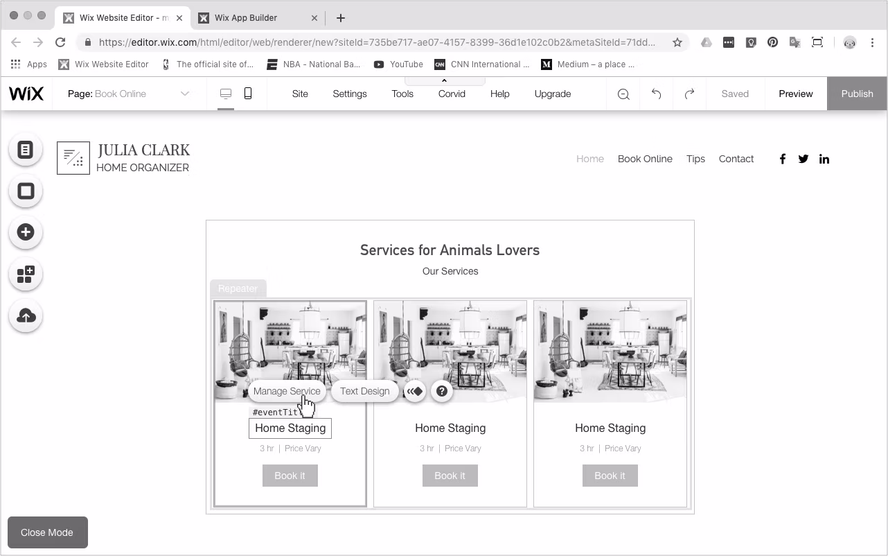 Example screen 1