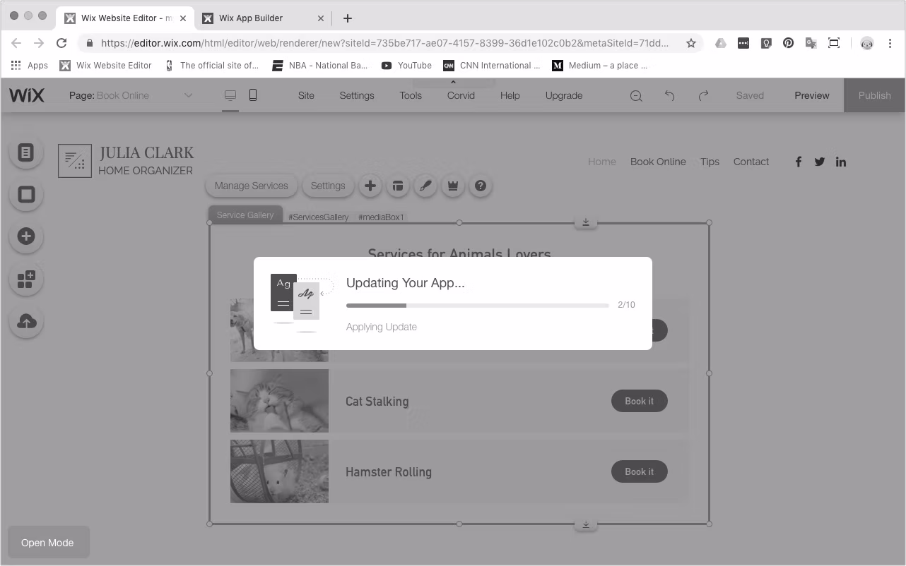 Example screen 8