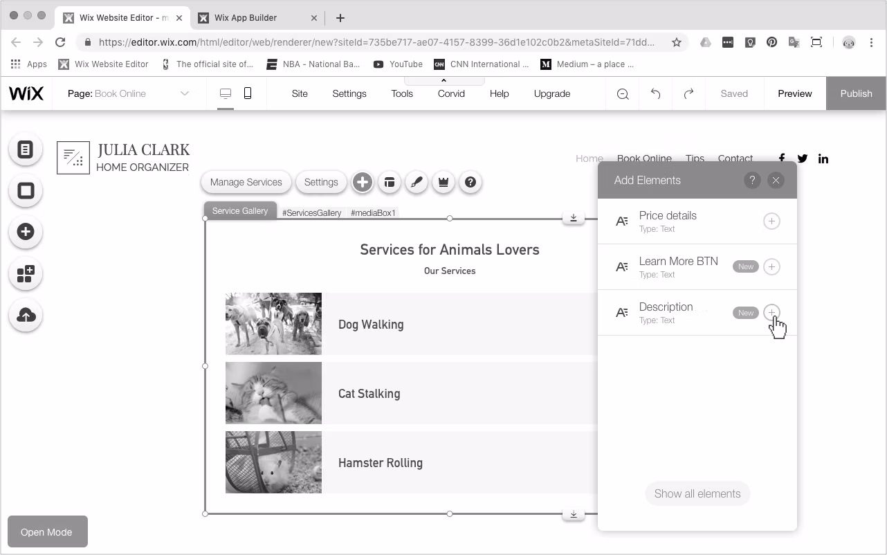 Example screen 9